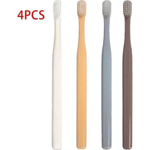 4 pcs/set Soft Bristle Small Head Toothbrush Multi-Color Tooth Brush Portable Travel Eco-friendly Brush Tooth Care Oral Hygiene