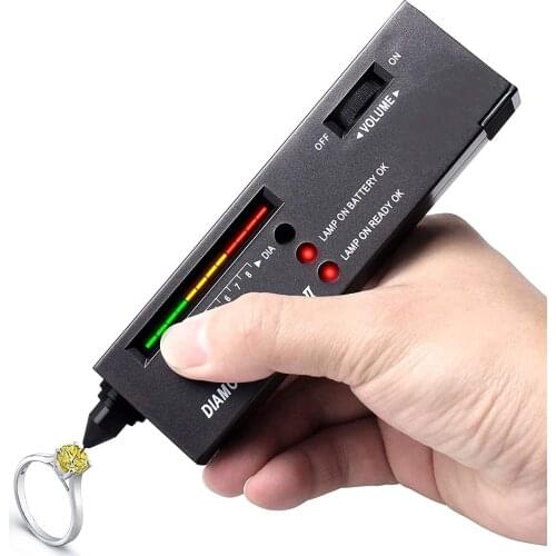 Diamond Gems Tester Pen Diamond Discriminator Test Hardness Portable Gemstone Selector LED Indicator Reliable Jewelry Test Tools