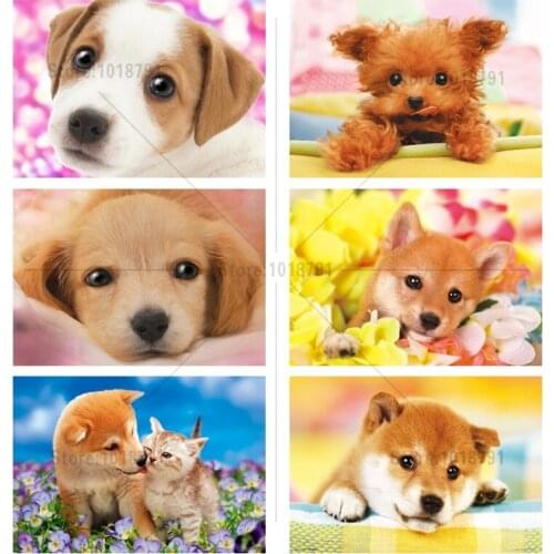 5d Diy Diamond Painting Flower Dog castle Diamond Embroidery Cross Stitch Wall Stick Diamond Mosaic Home Decor Needlework