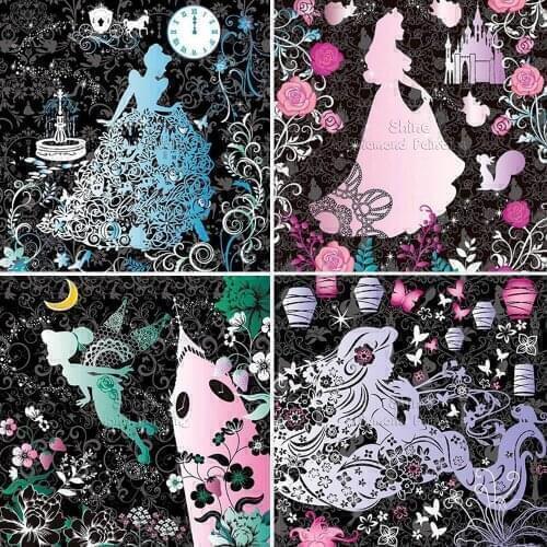 Diamond Painting Cartoon Princess Disney Flower Landscape Mosaic Set Art 5D DIY Square Round Cross Stitch Embroidery Home Decor