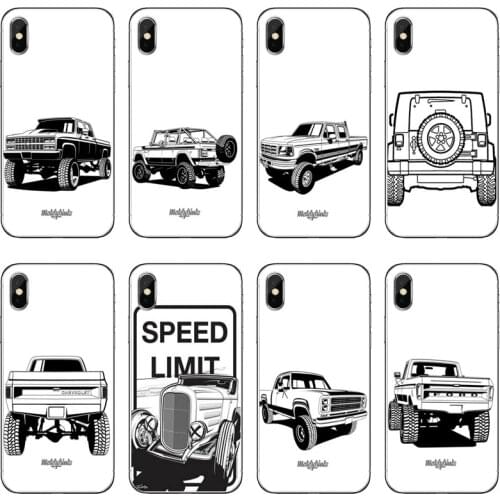 Black white line Pickup trucks phone Case For Huawei Honor 20 10i 9X 10 Lite 8S 8C 8X 7C 7X 7A 6C Pro 6 6A 6X 5A 5C V8 V10