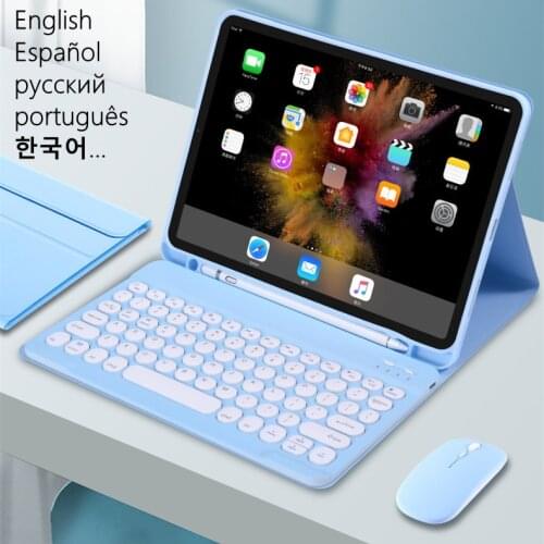 Case for Samsung Galaxy Tab A7 10.4 2020 Keyboard Case Tab A7 A 7 Cover Russian Spanish English Korean Keyboard Funda