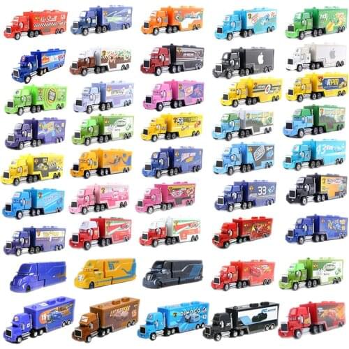 Disney Pixar Car 2 3 Mack Uncle Truck Lightning Mcqueen Jackson Storm 1:55 Diecast Metal Car model Toys boy child Birthday Gift