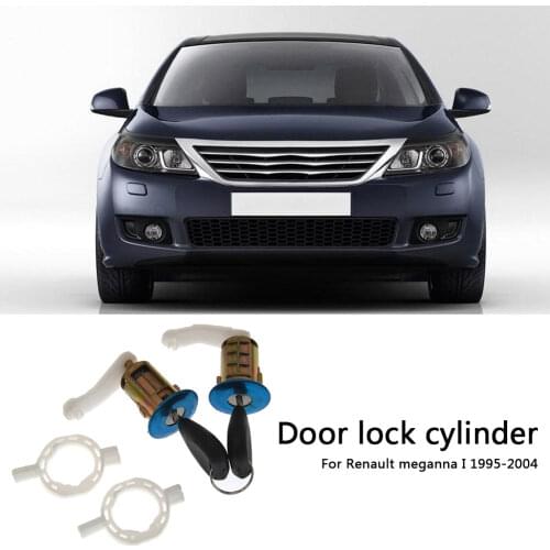 Door Lock Barrel Cylinder Door Lock Barrel Cylinder Left Right Set with 2 Keys for Renault Master 7701470944 7701470945