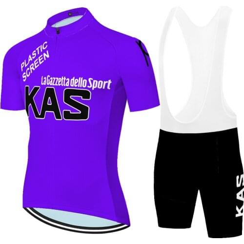 Kas Retro Heren Jersey Camiseta Shorts Maglia Uomo Maillot Hombre Велосипедки Completino 빕숏 Roupa Ciclismo Masculino Cycling