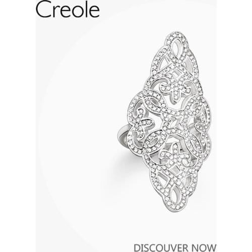 The Cocktail Ring Ornament,2019 Brand 925 Sterling Silver Fashion Jewelry Bohemia Tattoo Ornamentation Gift For Women