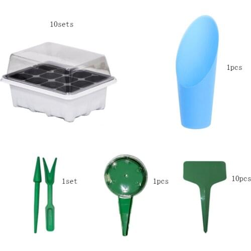 3 Pcs/Set 6cells 12 Cells Seedling Trays Seed Starter Box Plant Flower Grow Starting Germination Pot