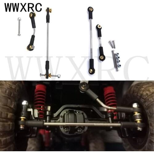 RC Car Steering Pull Rod Upgrade Part Metal RC Steering Rod Durable for WPL B1 B14 B24 B24 C14 C24 1/16 Mayitr 1/12 MN D90 D91