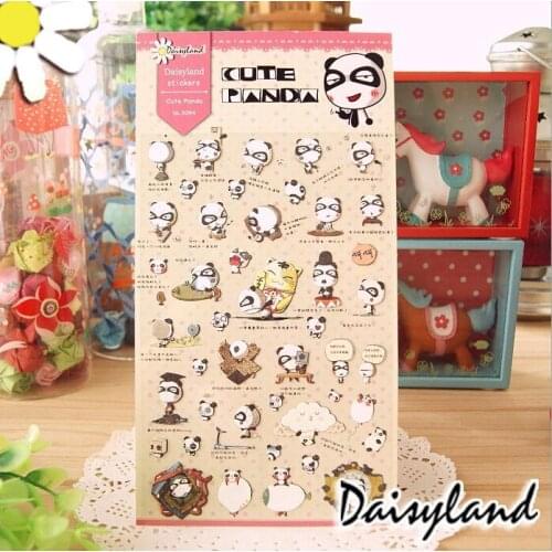Cute Kongfu Panda Decorative Stationery Stickers Scrapbooking DIY Stickers Diary Album Stick Label