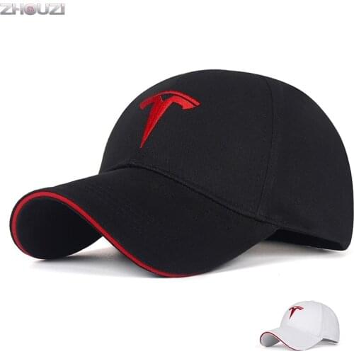 Fashion Embroidered Adjustable Car Logo Baseball Cap Car Fans Hats For Tesla Model 3 Model X Model s Model Y Car Accessories