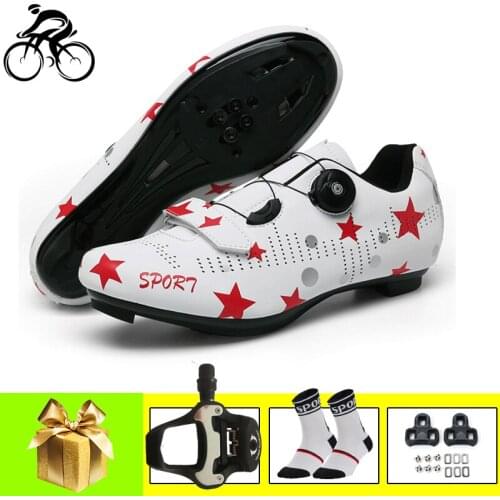 Athletic Bicycle Shoes SPD-SL Pedals Road Cycling Sneakers Men Self-Locking Breathable Women Professional Road Riding Bike Shoes