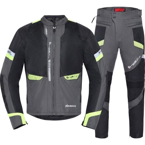 GHOST RACING Summer Motorcycle Jacket Protective Gear Men Motorbike Riding Moto Jacket Windproof Moto Clothing Motorcycle Suits