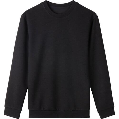 Votsein Mens Casual Sweatshirts Crew Neck Solid Long Sleeve Classic Base Fleece