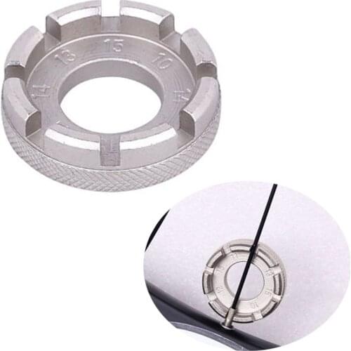 Bicycle Spoke Nipple Wrench 8 Way Groove Bike Wheel Rim Adjuster Spanner Galvanized Repair Service Tool Key