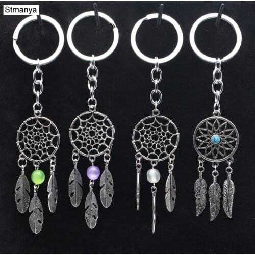New Fashion Catch the dream Car key chain Feather Metal keychain Men Women Key Holder Valentine 's Gift Car Key Rings K1527