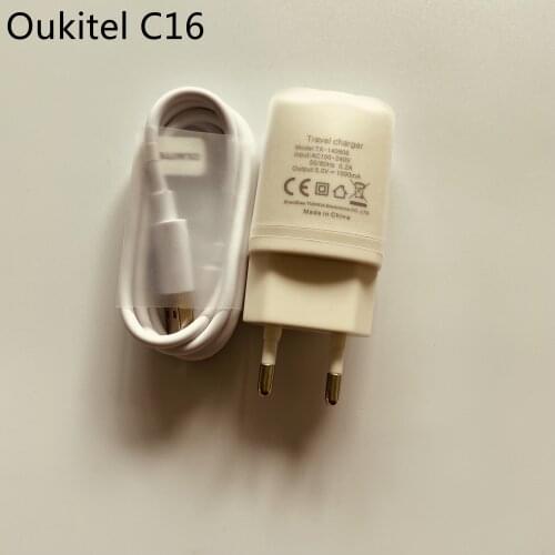 Oukitel C16 New Travel Charger + USB Cable USB Line For Oukitel C16 MediaTek MT6580 5.71" Smartphone Free Shipping