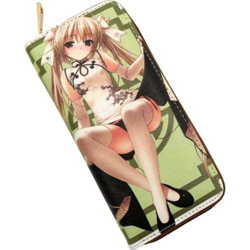 In Solitude Where We Are Least Alone Anime Gift Long Leather Wallet DATE A LIVE Card Holder Purse Sailor Moon Zipper Money Bag