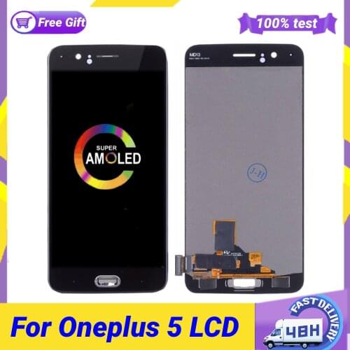 Original For Oneplus5 A5000 5.50" LCD Display Touch Screen Digitizer Assembly Replacement LCD Screen For One Plus 5 1+5 screen