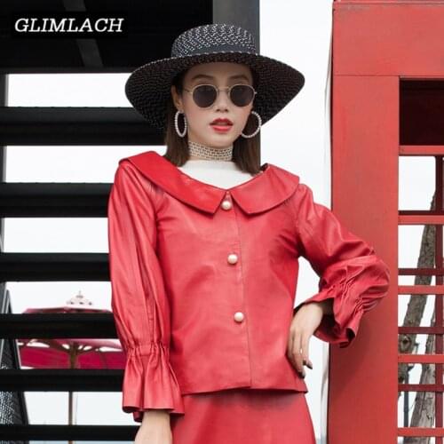 Autumn Casual Real Leather Jacket Women 2019 New Slim Genuine Leather Sheepskin Short Coat Ladies High Quality Outerwear Clothes