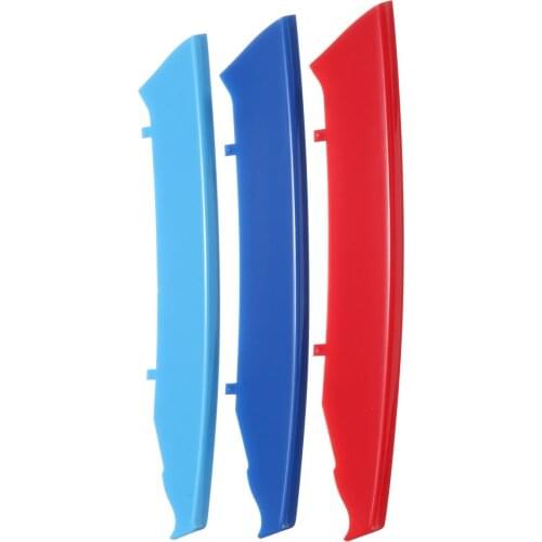 Car M-SPORT Front Grille Kidney Cover Strips Clip Trim For BMW 3 Series E90 04-08