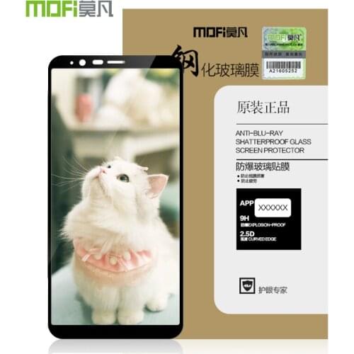 Mofi 9H Full Cover Tempered Glass For OnePlus 5T A5010 Screen Protector For OnePlus 5T A5010 6.01" color glass film