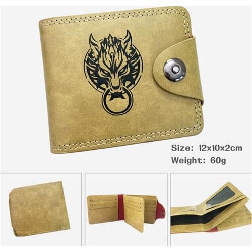 Game Final Fantasy PU Casual Wallet Mens Leather Hidden Discount Note Compartment Coin Photo Credit Cards Holder Purses