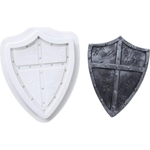 Knight Battle Shield Mould Silicone Mold Fondant Cake Decorating Tool Gumpaste Sugarcraft Chocolate Forms Bakeware