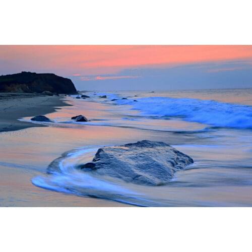 Irish Sea Rolling in on the Welsh Coastline Art print Silk poster Home Wall Decor