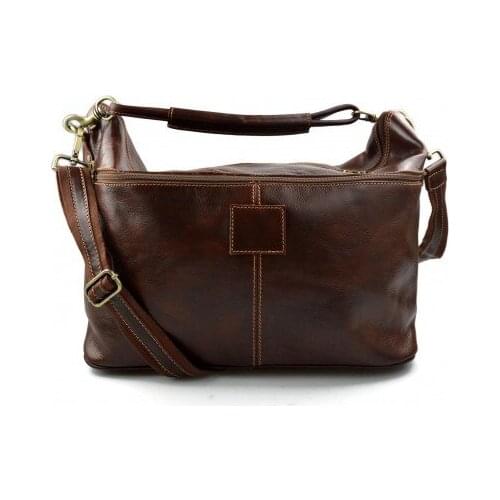 Duffle bag men women leather brown travel bag luggage leather carry on bag