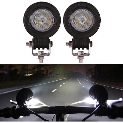 2pcs 10W LED Work Light 12V 24V Car Auto SUV ATV 4WD AWD 4X4 Bicycle Wagon Offroad Extra Driving Fog Lamp Motorcycle Headlight