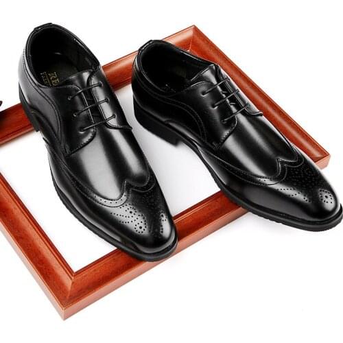 Lace-Up Men Shoes Formal Casual Business Genuine Leather Shoes For Gentleman Size 39-44