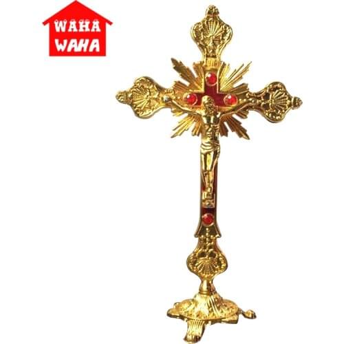 Vertical Baroque Jesus Cross Jesus Kirsite Crucifix Pendant Catholic Holy Christian Emmanuel Christ Jesu Cross Iesus Figures