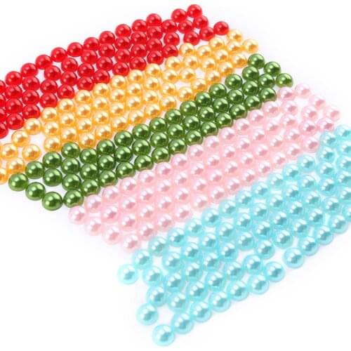 Resin Pearls Pure Color Beads For Garment Buttons Stick On DIY Accessories Handmade Pearls For Hair Clips Kid Dress/Hats/Bags