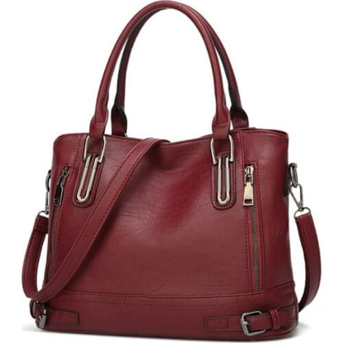 Ladies Leather Handbag Designer Top Handle Bag Vintage Tote Crossbody Shoulder Bag Fashion Clutch for Women