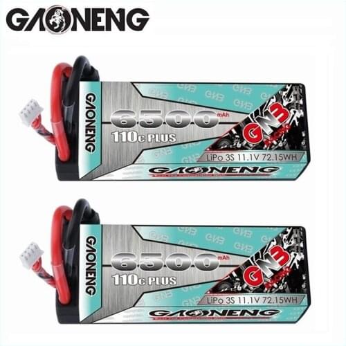 1-2PCS GNB 11.1v 6500mAh 110C PLUS LiPo Battery For remote control Car Racing Spare Parts With Shell Upgrade LiHV 3S Battery