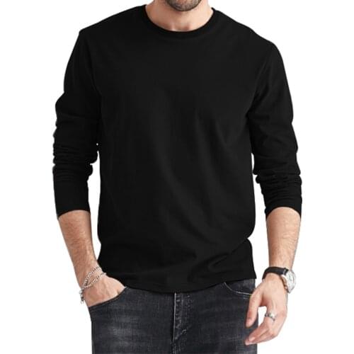 20 Styles Male Long Sleeve T-Shirts Men Cotton Summer Female Basic Tshirts Women Plain Brand Round Neck Slim Tees Shirt Solid