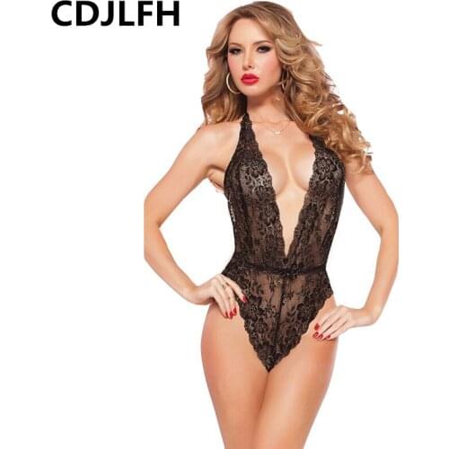 2020 Sexy Lingerie Hot Red Black Underwear Women Sexy Lace Bra Set Deep V Neck Top Lolita Erotic Transparent Bralette