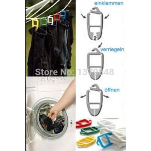 40 Pcs/Set Sock Clips Colorful Sock Organizers Sorters Holders