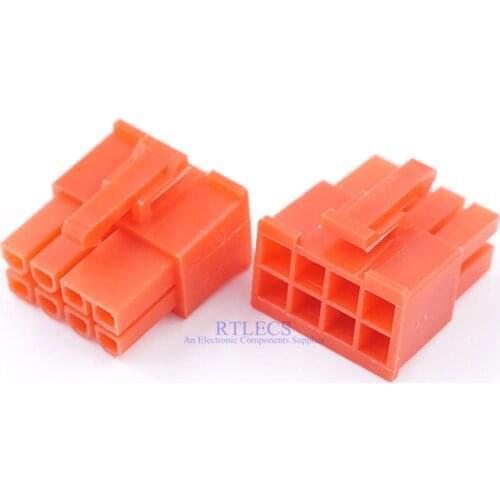 5 pcs GPU Mini-Fit 5557 8 Position 2x4P receptacle Housing 8 Pin 4.20 mm PCI-E PCIe Graphics Card Power Connector Shell Red