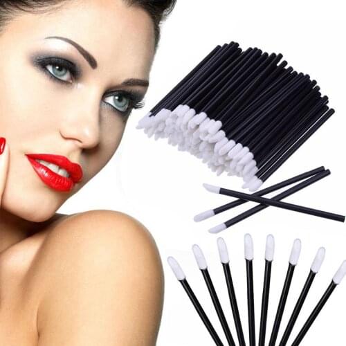 50pcs Professional Disposable Lip Brush Gloss Wands Lip Cosmetic Up Make Up Applicator Up Tool Brush Make Tools Make L7Q6