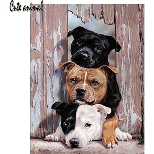 5d diamond painting stafford bull terrier animal diy full square diamond round diamond mosaic DIY rhinestone painting home art
