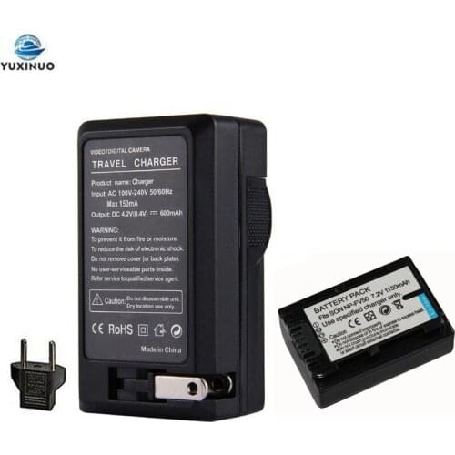1150mAh NP-FV50 NPFV50 Camera Battery + AC Charger For Sony NP-FV30 FV70 HDR- CX580E CX700E CX760E CX360E PJ10E PJ30E HDR-XR350E