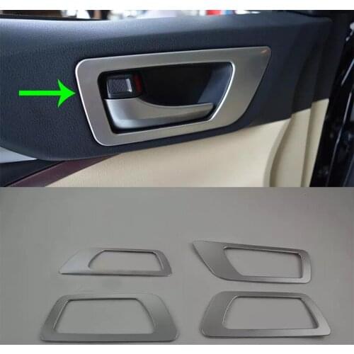 Car Accessories Interior ABS Low Configuration Inner Side Door Handle Cover Trim For Toyota Highlander 2018 Car Styling