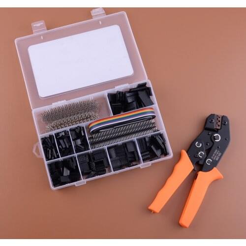 Crimping Tool Crimper Kit Set Connectors SN-28B Fit for Raspberry PI Arduino Durable Plastic Storage Box Accessories
