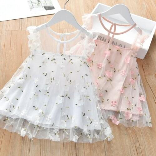 2021 Childrens Clothes Thin Light Breathable Princess Dress Loose Puff Sleeve Blouse Patty Wedding Dress Short Sleeve for Men