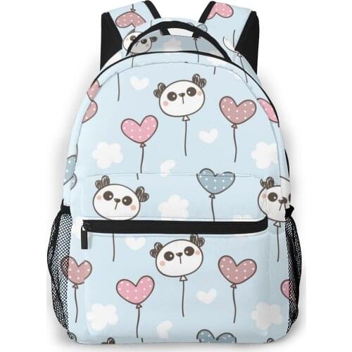 OLN Women Backpack Kids School Bag for Teenage Girls Cute Panda Face And Balloon Laptop Notebook Bagpack Travel Back Pack 2020
