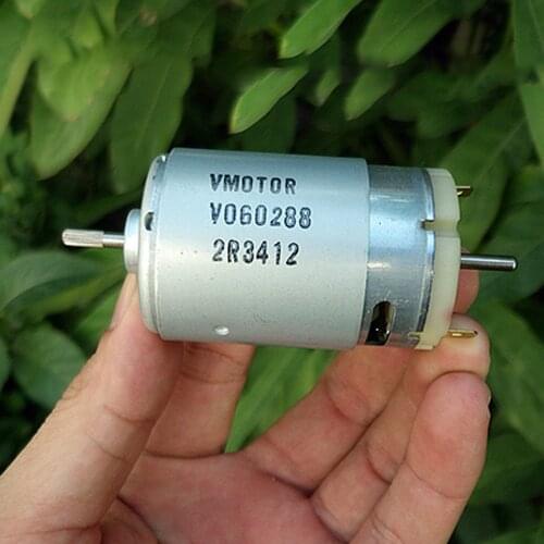 JOHNSON DC 6V 7.4V 12V 2A 21500RPM Micro 550 Electric Motor Dual Output Shaft High Speed Large Power for DIY Hand Drill Engine