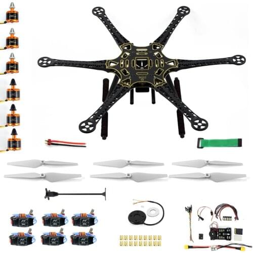 F08618-V DIY FPV Drone Hexacopter 6-axle Aircraft Kit HMF S550 Frame PXI PX4 Flight Control 920KV Motor GPS 9343 Propers 30A ESC