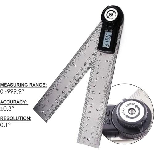 Hot sale 200mm Stainless Steel Digital Angle Ruler Finder Meter Protractor Inclinometer Goniometer Electronic Angle Gauge