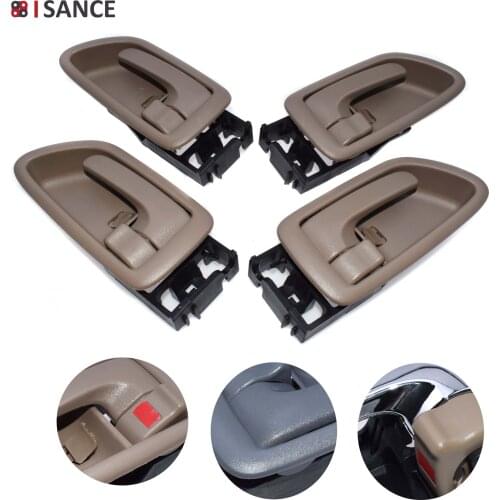 ISANCE Inside Door Handle Front Rear Left Right Set 69206-0C030 69205-0C030 For Toyota 01-07 Sequoia 04-06 Tundra 00-04 Avalon